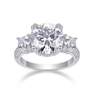 1Étoiles Éblouissantes - Bague Moissanite 5ct S925