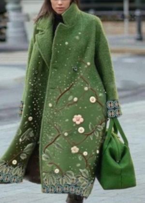 Manteau long laine femme