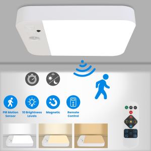 1-2 luminaires plafond capteur mouvement rechargeable 3 minuteries