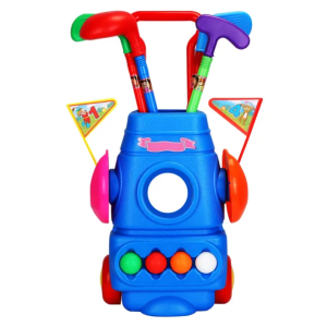 Ensemble golf enfant 4 balles 4 bâtons 2 trous 2 drapeaux