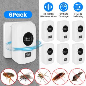Répulsif Ultrason Insectes 32-120KHz 6 Paquets 3 Modes