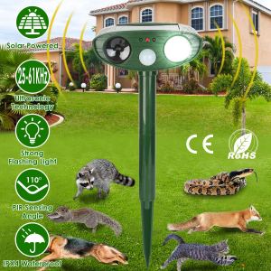Répulsif animal solaire ultrasonique PIR IPX4
