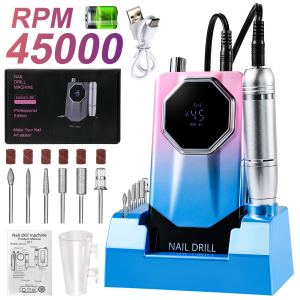 Perceuse Ongles Professionnelle 45000RPM Sans Fil Silencieuse