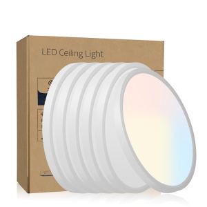 6 pcs plafonnier LED 12 po 2880 lumens dimmable