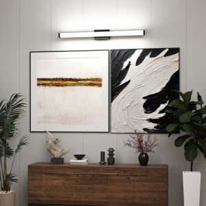Barre LED vanité 41" miroir salle bain noire