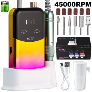 Perceuse ongles électrique 45000 tr/min portable rechargeable