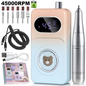Perceuse ongles électrique 45000RPM kit rechargeable gel