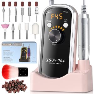 Perceuse à ongles professionnelle 40000 tr/min rechargeable avec socle