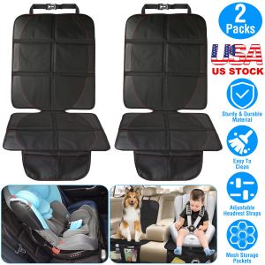 2 protecteurs siège auto coussin tapis enfant bébé poches