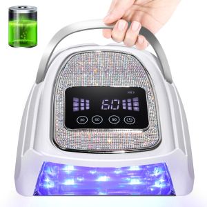 Lampe UV LED rechargeable sans fil pour vernis gel, 4 minuteurs
