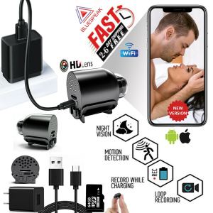 Caméra espion WiFi 64GB HD vision nocturne 1080P