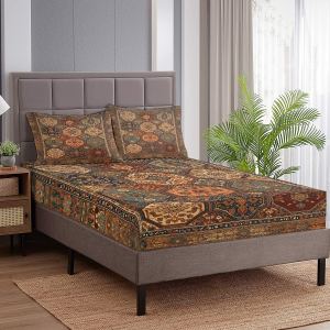 Ensemble literie bohème 3 pc drap-housses taie