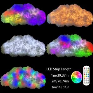 Lampe nuage LED RGB, télécommande couleurs
