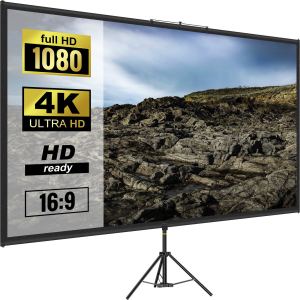 Écran projection trépied 100 po 16:9 4K HD ajustable intérieur