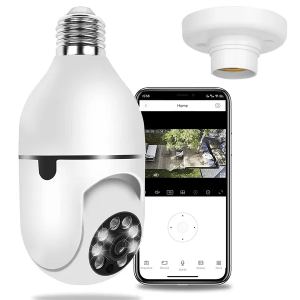 E27 Caméra ampoule WiFi 1080P - Surveillance PTZ