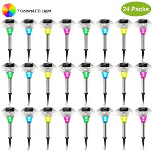 24 Lumières jardin solaires IP44 changement couleur