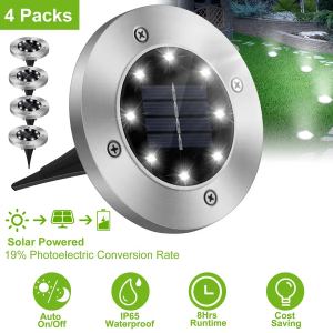 4 Lampes solaires enfouies IP65 décoratives extérieur