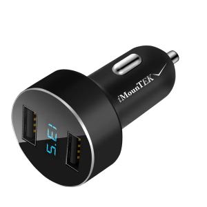 Adaptateur chargeur auto USB double 15W/3.1A, alliage d'aluminium