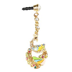 Bouchon anti-poussière cristal phénix coloré prise 3,5mm