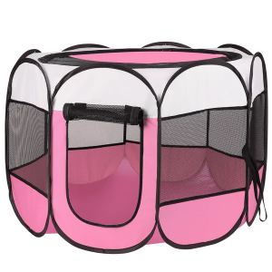 Parc chien pliable zip couvert résistant eau intérieur/ext