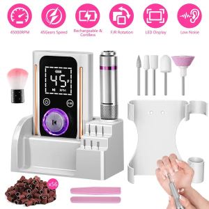 Lime ongles électrique 45000 RPM, 11 bits, rechargeable
