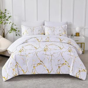 Ensemble couette marbre blanc