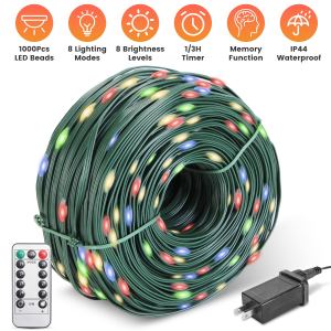 Guirlande 330pi Noël télécommande 8 modes minuteur