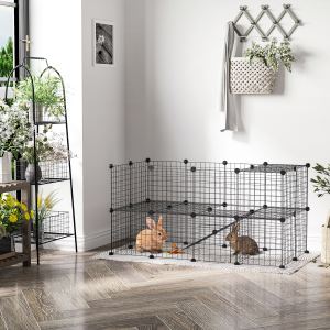 Parc animal 36 panneaux porte, cage C & C cochons indiens