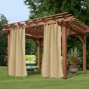 Rideau occultant thermal beige extérieur 50po L x 96po