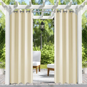 Rideau patio œillets 50x10 po ivoire
