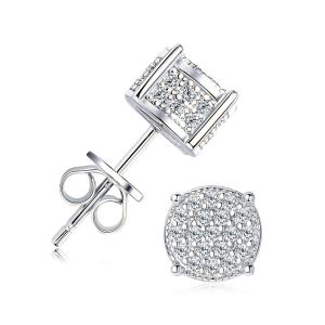 Boucles oreilles zircon hip hop 4 griffes design paire