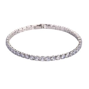 Bracelet zircon scintillant chaîne extensible unisexe