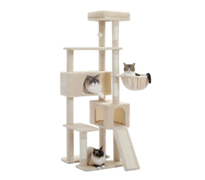 Tour à chat 65 po avec hamacs colonnes à griffer