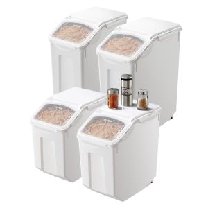 Contenants rangement ingrédients 3,5+4,5gal x2