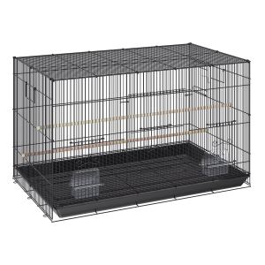 30 Inch Bird Cage, Metal Large Parakeet Cages For Cockatiels Small Parrot Budgies Lovebirds Canaries, Pet Bird Cage With Rolling Stand And Tray