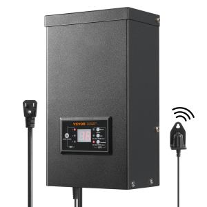 600W Low Voltage Landscape Transformer With Timer And Photocell Sensor, Waterproof Landscape Lighting Transformer, 120V AC To 12V/14V AC For Outdoor, Spotlight, Pathway Light, Pool Light, ETL