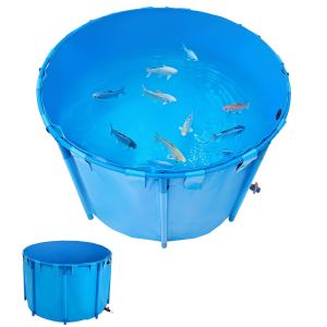 Bassin poisson toile 170L rond koi bleu
