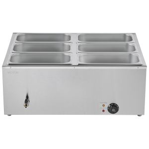 Réchaud alimentaire commercial 6 bacs 1500W