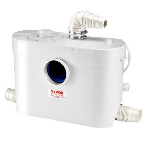 Macerator Pum 900W 48 GPM Flow 40 Ft Head Lift Pum For Toilet Basement Sink