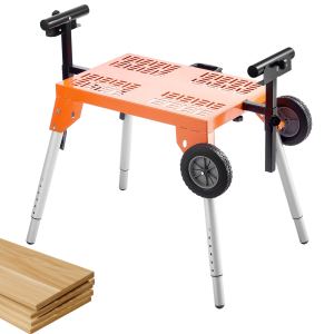 Support scie à onglets avec plateau et roues 330 lb