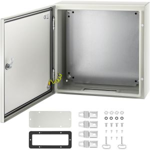 NEMA Steel Enclosure, 20 X 20 X 6'' NEMA 4X Steel Electrical Box, IP66 Waterproof & Dustproof, Outdoor/Indoor Electrical Junction Box, With Mounting Plate