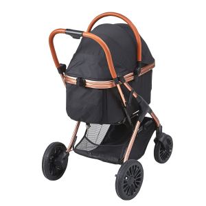 Poussette chien 4 roues 66 lbs carrier détachable noir