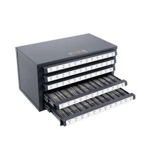 Armoire 5 tiroirs tarauds #2-56 à #12-28 60 cases