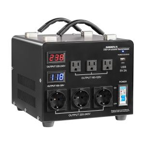 Transformateur convertisseur tension 5000VA 110V-220V réversible