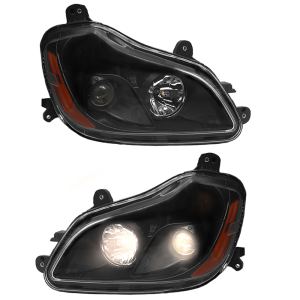 Phares noirs Kenworth T680 2013-2021 paire