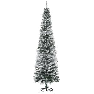 Sapin Noël HOMCOM 7,5" mince neige synthétique 738 pointes