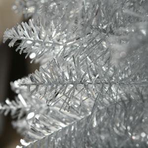 HOMCOM sapin Noël 6pi mince 390 branches argent