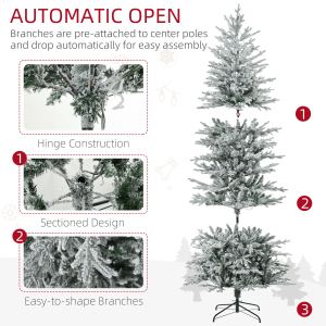 Sapin Noël HOMCOM 7.5pi 850 branches 350 lumières