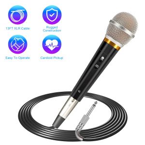 Microphone dynamique XLR filaire 13 pi - Studio/Karaoké