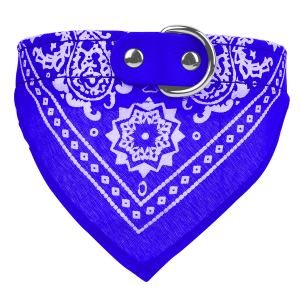 1 collier bandana cuir ajustable animaux triangulaire